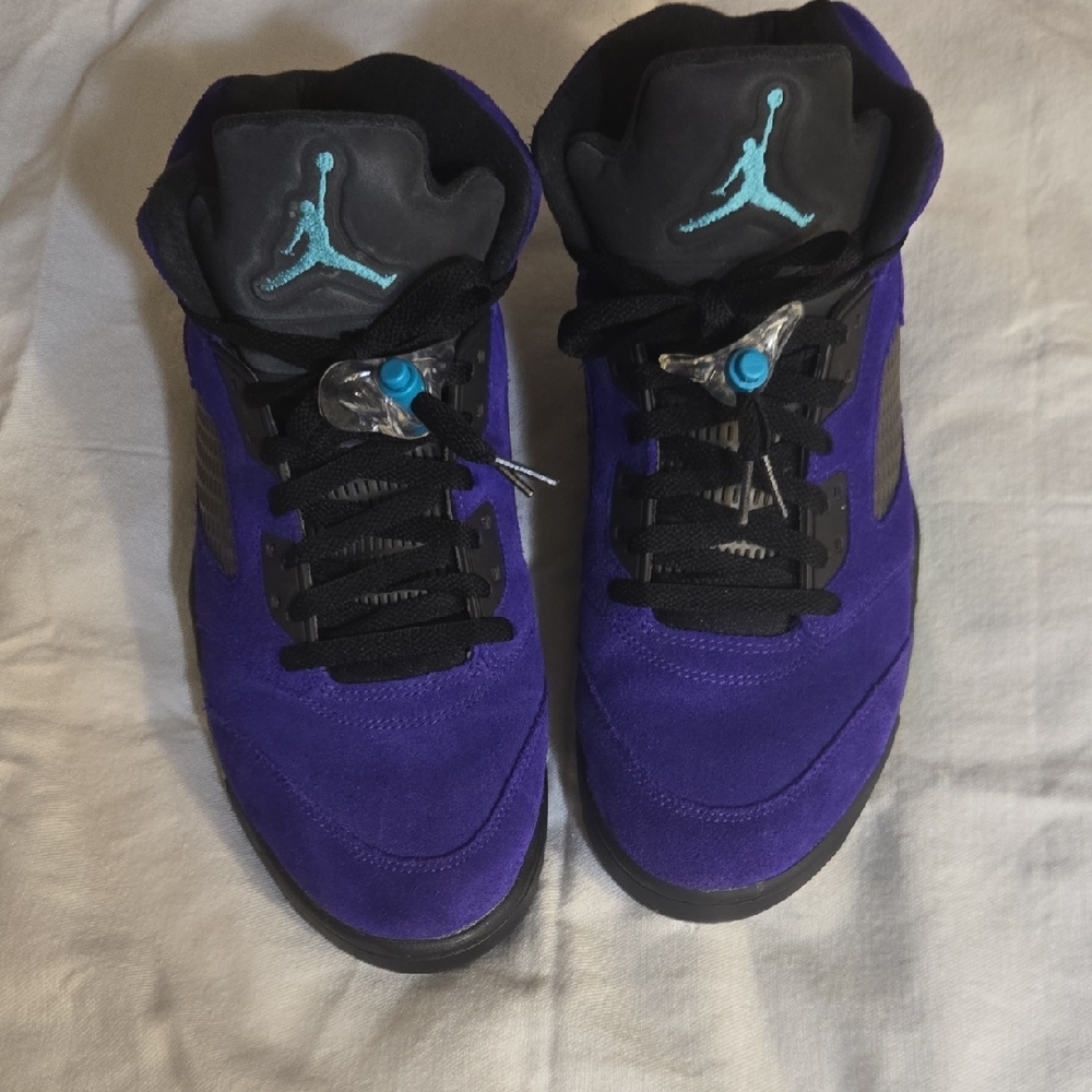 Jordan Purple and Black Sneakers with Iconic Jumpman Logo